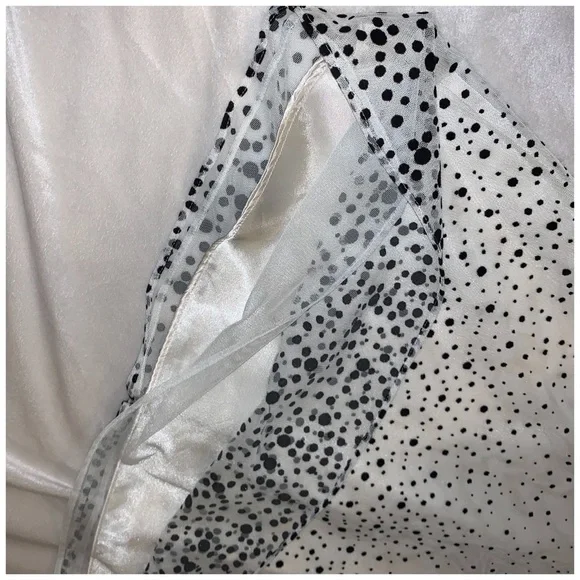 White House Black Market black & white dotted strapless cocktail dress size 0 - Picture 5 of 7